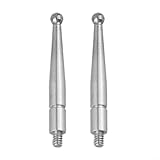 2 mm Hartmetall-Kugelkontaktpunkte für Messuhr-Testanzeige, M1.6-Gewindeschaft, 20,9 mm Länge, verschleißfeste Ersatzspitzen, 2 Stück