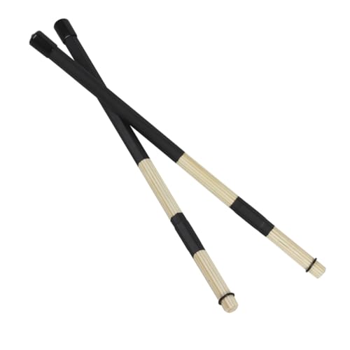 Baquetas para batería UPKOCH, 2 piezas, color negro, de bambú, para jóvenes músicos y jazz