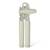 Amazon Basics Manueller Dosenöffner, Softgrip-Griff, Spülmaschinenfest, Leinengrau