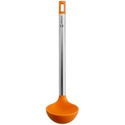 Cacerolas Bra Efficient Opiniones BRA Efficient Cazo de Cocina, Acero INOX, Nailon y Silicona, Naranja, 35 cm
