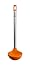 BRA Efficient Cazo de Cocina, Acero INOX, Nailon y Silicona, Naranja, 33 cm