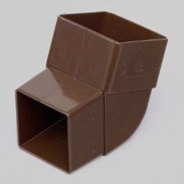 Ali axis A-RBE1B Black (Formerly Marley) Gutter Elbow/Bend 67.5º for 65mm Square Downpipe