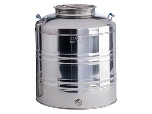 SANSONE Contenitore AGGRAPPATO Olio Fusto Alimentare Acciaio DAMIGIANA BIDONE (100 Litri)