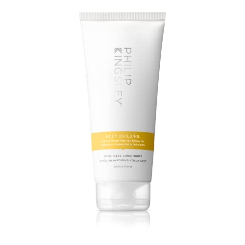 Philip Kingsley Body-Building Weightless Conditioner Volumizing for Fine Limp Flat Flyaway Short Hair Thickener Hydrates Adds Volume Lifts and Shine, 6.76 oz