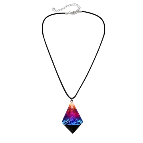 Collier délicat pendentif Snow Mountain, le cadeau idéal avec monde secret