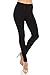 ALWAYS High Waisted Leggings for Women - Soft Comfortable Basic Casual Everyday Wear Tummy Control Black One Size