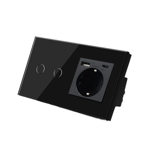 Interrupteur tactile interrupteur simple pour éclairage avec prise 2G
