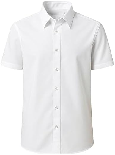 SHARMA STUDENT'S POINT Cotton Half Sleeve Formal White Shirt School Uniform Soft, Comfortable, Smooth, Washable, Breathabl...