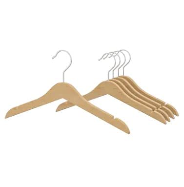 HANGA Children's Coat Hanger, Natural Wood Solid Beech (Pack of 5 PC)