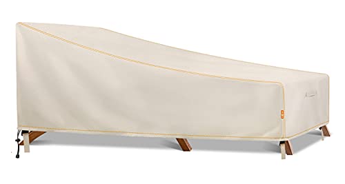 ZEJUN Patio Chaise Lounge Cover Waterproof, 76" Lx32 Wx32 H 600D Durable Outdoor Patio Furniture Covers, Outside Beach Pool Lounge Cover, UV & Rip & Fade Resistant Outdoor Lounge Chair Covers