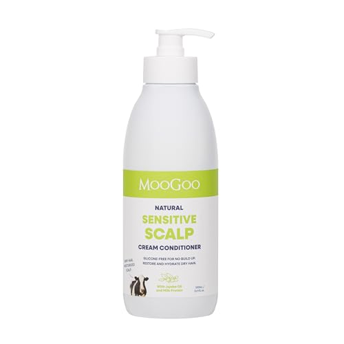 MooGoo Cream Conditioner - For Itchy, Dry, Eczema, Psoriasis & Dandruff Prone Scalps – SLS, Silicone, Sulfate & Paraben Free - Natural & Gentle Formula – 500ml