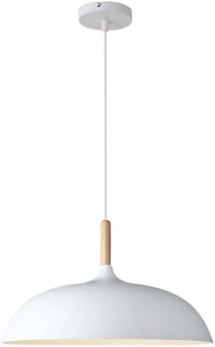Granestner Pendant Light Pendant Lamp Aluminum Dome Hanging Lighting Droplight Lamp Ceiling Pendant Light Set for Restaurant Coffee Shop Bar(Size:45cm,Color:White)