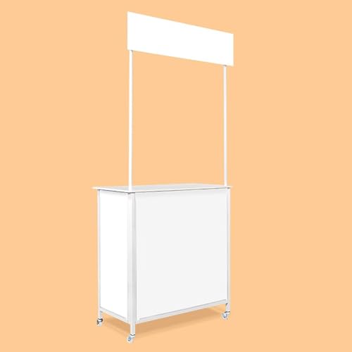 Faltbarer Pop-Up-Podium-Tisch Mit Lagerregal-Tragbarer Ausstellungs-Gegen-Ausstellungsständer Für Messe-Rezeptions- und Einzelhandels-Bar-Werbungs-Banner-Banner-effizientes Design-leichtes Trage-Reise