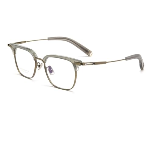 Lunettes pour hommes en titane à monture complète : design classique et robuste