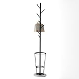 Polyvalent et multifonction : ce porte-parapluie avec porte-manteau est idéal pour votre entrée, vous permettant d'accrocher des vestes, des sacs et des chapeaux tout en rangeant soigneusement des parapluies, des bâtons de marche ou des bâtons de randonnée. Gardez votre espace organisé et élégant avec cette pièce fonctionnelle qui complète tout décor d'intérieur.