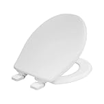 BEMIS Upton Ultra Fix Toilet Seat - White. Soft Close Toilet Seat, Recyclable Plastic Material with Universal Adjustable Plastic Hinges. Easy to Clean & Quick Installation.