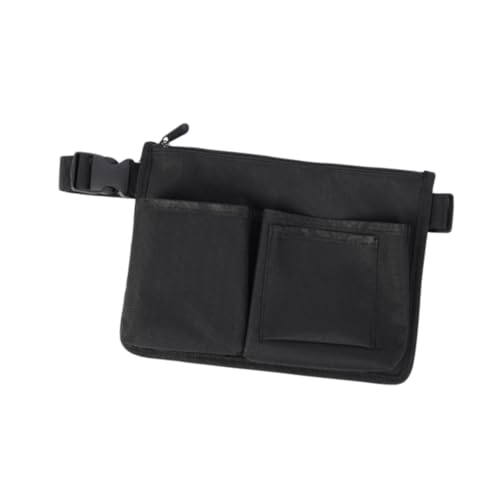 Ｚｉａｌｏｆｉ Bolsa de Cintura para Enfermera, Paquete de Enfermera para Guantes, Tijeras, Herramienta para bolígrafo, Negro