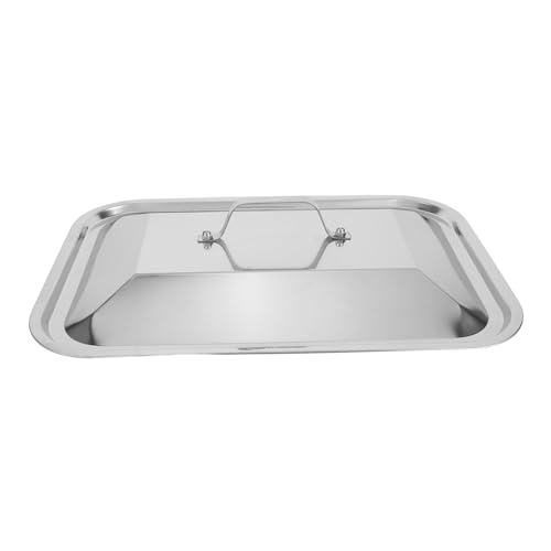 Garneck Couvercle Rectangulaire Pour Plat à Four En Acier Inoxydable, Avec Poignée, Protection Anti-éclaboussures, Usage Domestique, Maintien Des Saveurs, Nettoyage Facile
