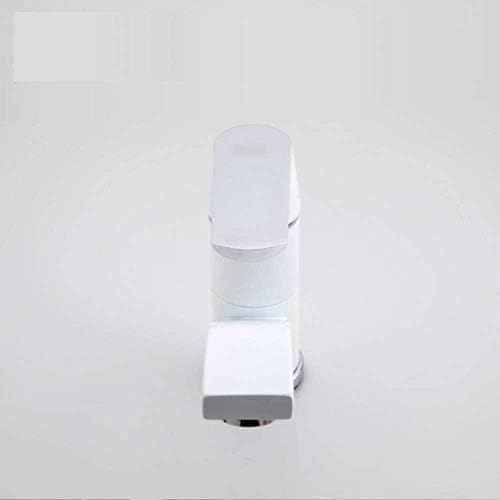 Kitchen Taps White Fashion Style Multi-Color Bathroom Basin Faucet Cold and Hot Water Sink Mixer 360 Rotation