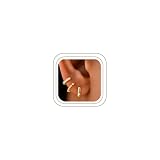 Turandoss 3 Pairs Small Gold Hoop Earrings, Gold Earrings Set for Women