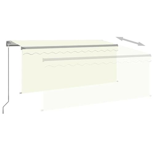 Store banne rétractable manuel de 3,5x2,5 m auvent jardin - 5