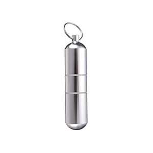 Round Cigarettes Pocket,Creative Mini Stainless Cigarette Case Waterproof Round Cigarettes Pocket Solid Cigarette Keychain Holder Silver