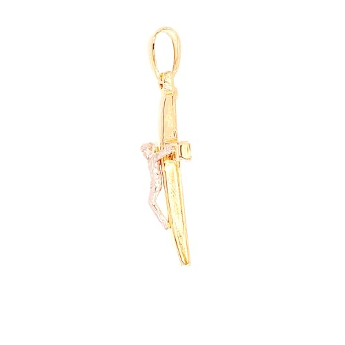 Pendentif en forme de croix en or véritable 14 carats Jésus communion