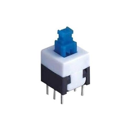 Tactile Push Button ON-Off Anahtarlı Switch, 7x7 Mm, 6 Bacaklı, Kilitli