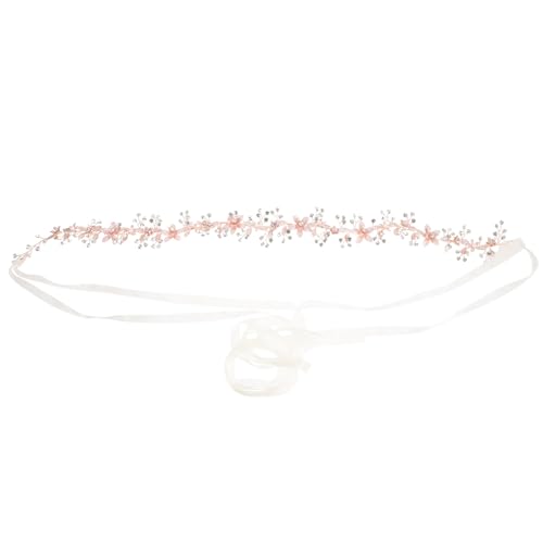 Ceinture de mariage romantique en fleurs délicates alliage or et cristaux