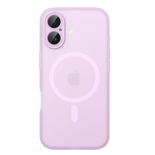 Image of JETech Magnetic Matte Case for iPhone 17, Purple | Compatible with MagSafe, Translucent Frosted Soft TPU Cover, Anti-Yellowing, Anti-Fingerprint, Shockproof