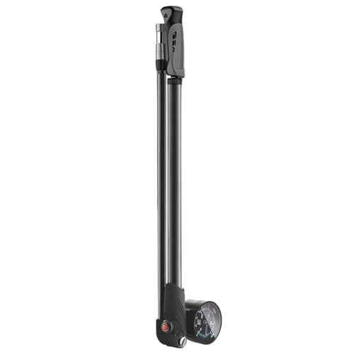 Bomba de aluminio de alta presión, horquilla y bomba de choque, compatible con válvulas Presta y Schrader, ideal para ciclismo en carreteras y senderos