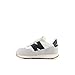 New Balance Kids 237 Bungee Sneaker, WHITE/BLACK, 2.5 M Little Kid (4-8 Years)