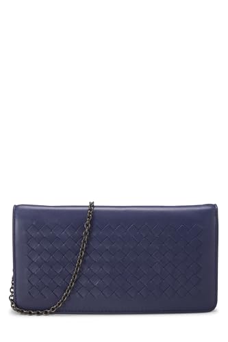 Pre-Loved Purple Intrecciato Wallet On Chain (WOC), Purple