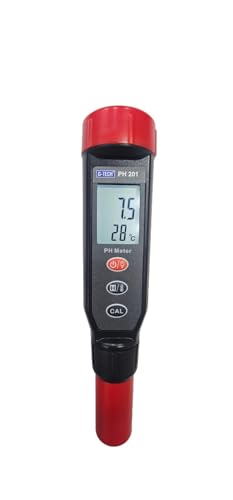 Image of Digital pH Meter PH201, 0-14 pH Range, 0.1 Resolution, Temperature Display, Calibration Buffer Kit, SOLD BY TECHNO INSTRUMENTS BANGALORE