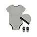 Nike 3-Piece Set Bodysuit, Hat and Booties Drk Grey Heather 6-12 Months