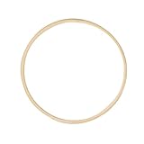 B Baosity Holz Bambus Hoop Kranz Makramee Craft Hoop Ringe für Traumfänger basteln, Holzring Holzreifen für DIY Hochzeitskranz Makramee-Wandaufhängung - 30cm