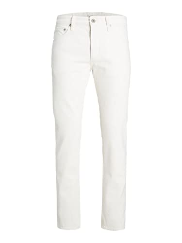 JACK & JONES Men's JJIMIKE JJEVAN CJ 372 LID Jeans, Ecru, 32W / 32L