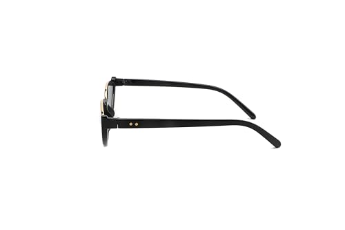 Hattie Small Cat Eye Sunglasses Half-frame Glasses For Driving Outdoor Fashion Wear Womens Gifts Narrow Shades Black4