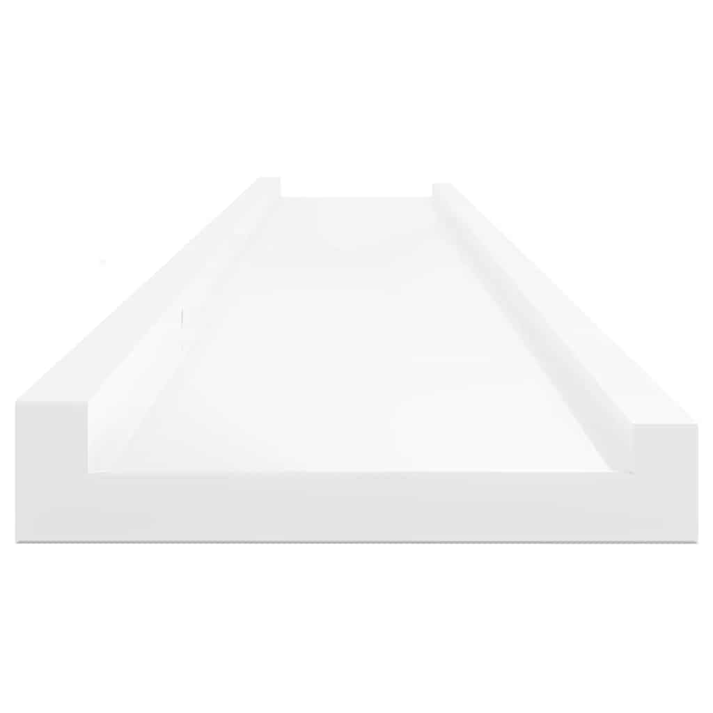 Générique Wandregal, 2 Stück, weiß, glänzend, 115 x 9 x 3 cm, dekoratives Regal aus robustem MDF, zum Aufbewahren von Pflanzen, Büchern und Ornamenten, leicht zu reinigen mit einem feuchten Tuch.