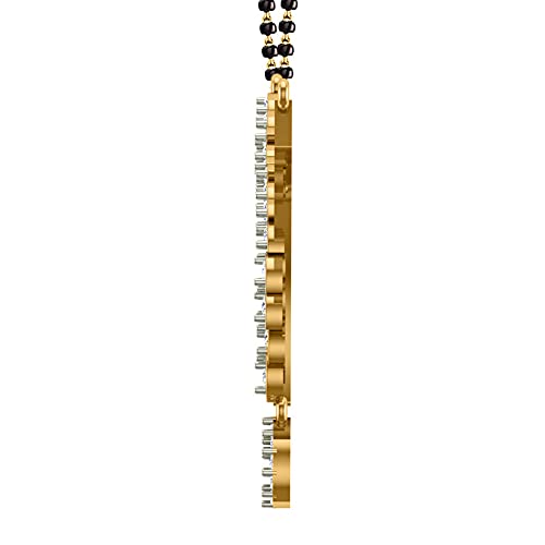 Image of DISHIS 22K Yellow Gold Tanmaniya Pendant Mangalsutra For Women
