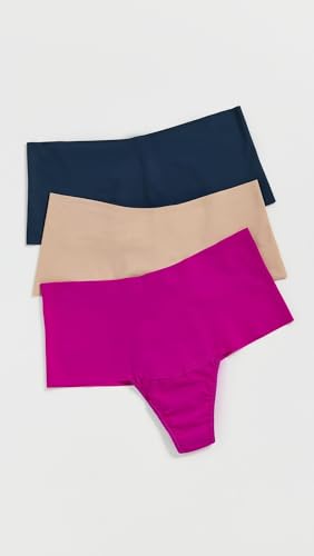 Image of hanky panky - BreatheSoft High Rise Thongs for Women | Microfibre Knit Underwear Panties, Lingerie | Sizes (XS-XL), 3 pack