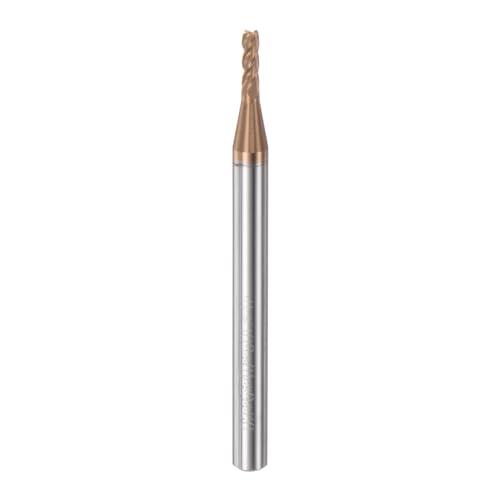 Image of HARFINGTON Micro Grain Carbide Square End Mill 5 /64 inch x 1 /4 inch (2mm x 6mm) Cut 5 /32 inch (4mm) Shank 2 inch (50mm) Length AlTiN Coated 4 Flutes Square Nose Cutter for Alloy Steel Hardened Steel