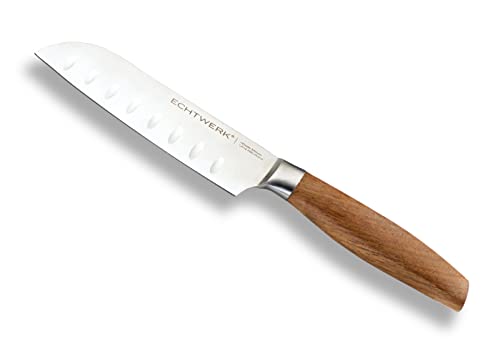 ECHTWERK Coltello Santoku, lama 15 cm, manico legno