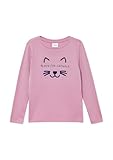 aus Jersey Longsleeve aus Baumwolle mit samtigem Artwork pink 140