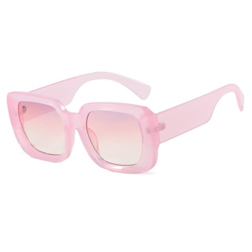 Lunettes de soleil pour femmes style rétro rectangulaires rose pour vos terrasses d'été