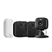 Blink-Kamera Outdoor 4 + Blink Mini 2K+ Schwarz (neueste Generation)| Kabellose intelligente HD-Sicherheitskamera, zwei Jahre Batterielaufzeit | 2-Kamera-System mit enthaltenem Sync Module Core | IP65