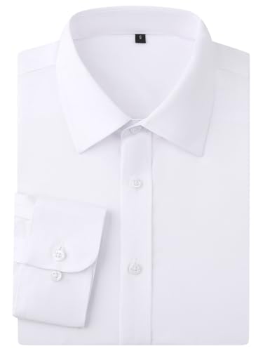 Dress Shirts for Men's Long Sleeve Button Down Shirt Slim Fit Business Formal Stretch Shirt2