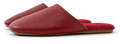 Fleece Lined Mules for Women Men Closed-Toe Silent Slippers Elegant House Shoes Sandals