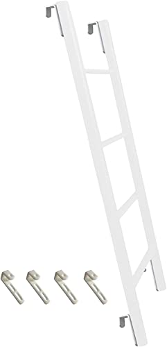 ベッド 階段 梯子 二段はしご 高い 116cm 130cm 140cm 150cm ロフトドームルーム高床式ベッド サイドクライミングラダー 負荷150kg 安全ペダルとフックブラケット付き キッズティーンエイジャー寮Rvベッド用 (Color : 白,