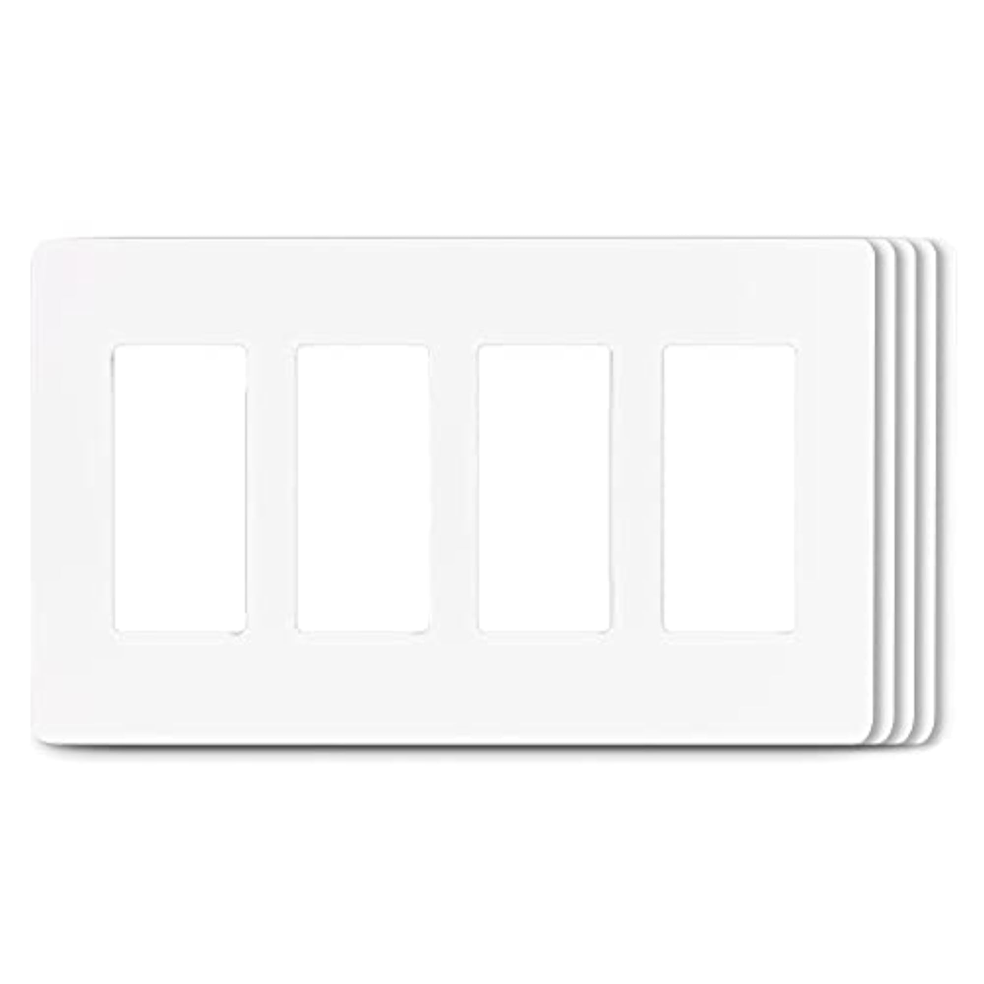 4-Gang Screwless Decorative Wall Plates
